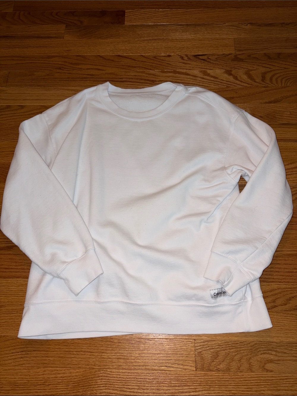 Calvin Klein White Crewneck Sweatshirt